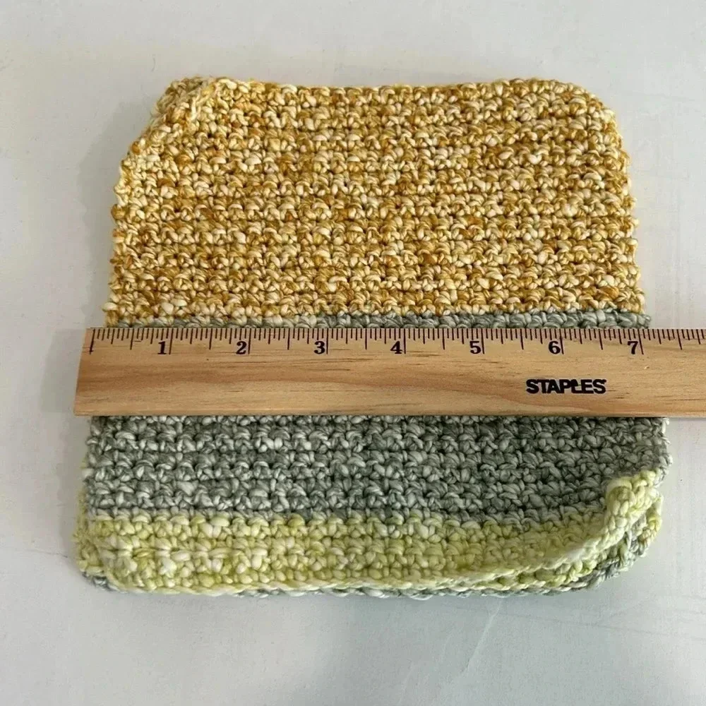Hand Crocheted Washcloth/Dishcloth - Set of 3